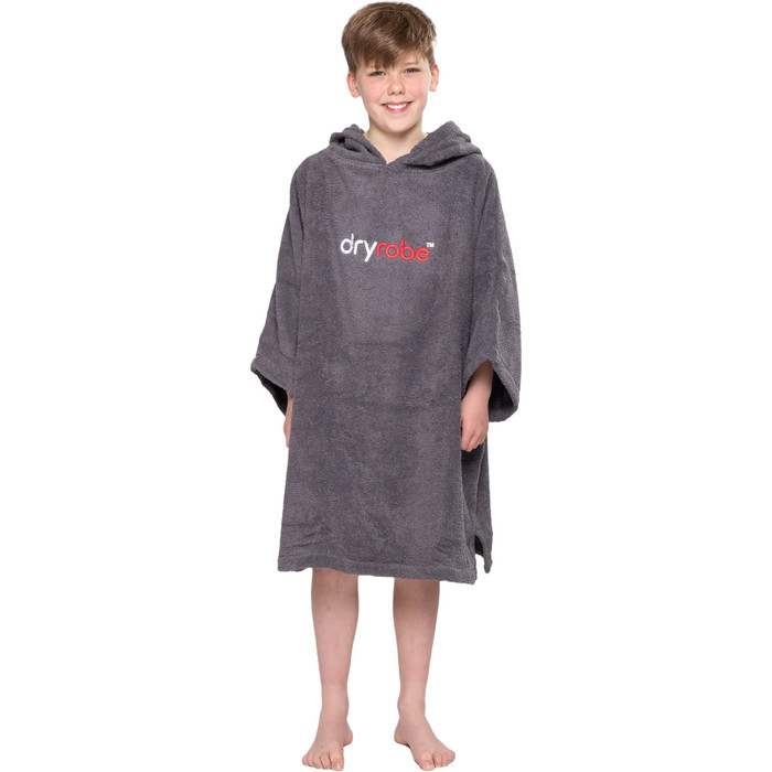 2023 Dryrobe Junior Toalla Con Capucha De Algodn Orgnico Cambio Robe V3OCT - Slate Grey